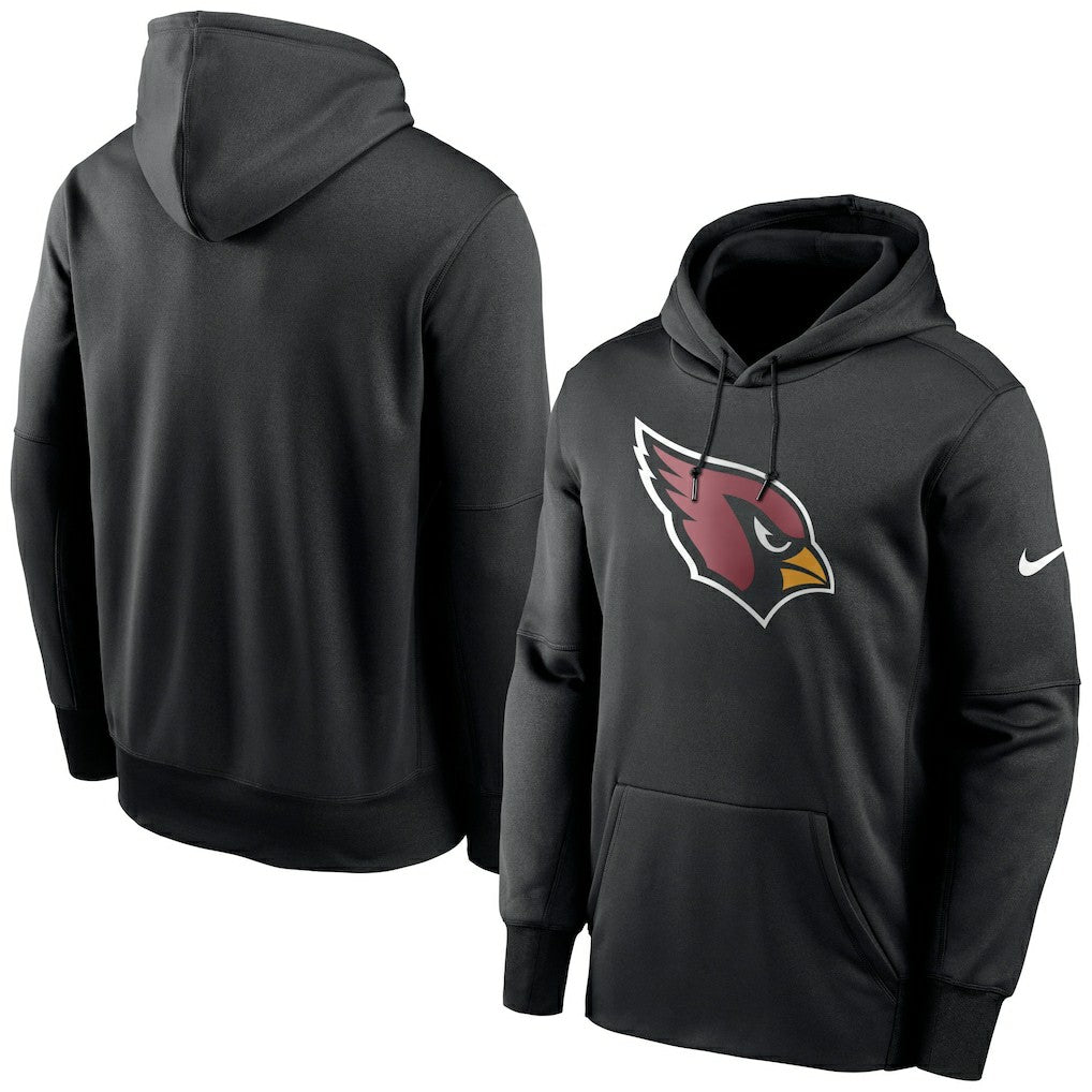 Arizona Cardinals Fan Gear Primary Logo Therma Performance Pullover Hoodie Black - Nike