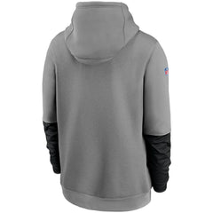 New Orleans Saints Sideline Playbook Performance Pullover Hoodie Heathered Gray/Black - Nike
