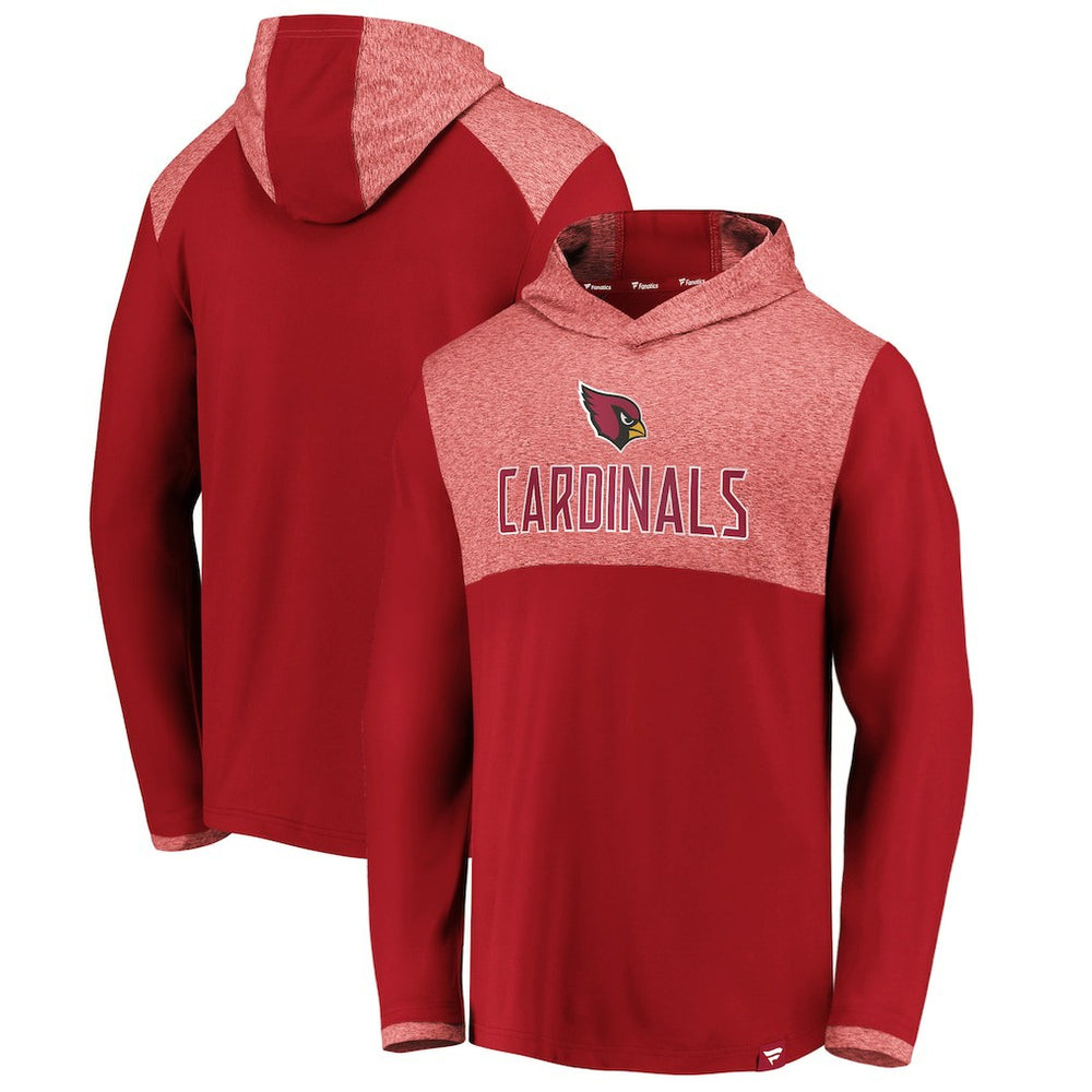 Arizona Cardinals Iconic Marbled Clutch Hoodie Long Sleeve T-Shirt Cardinal - Fanatics