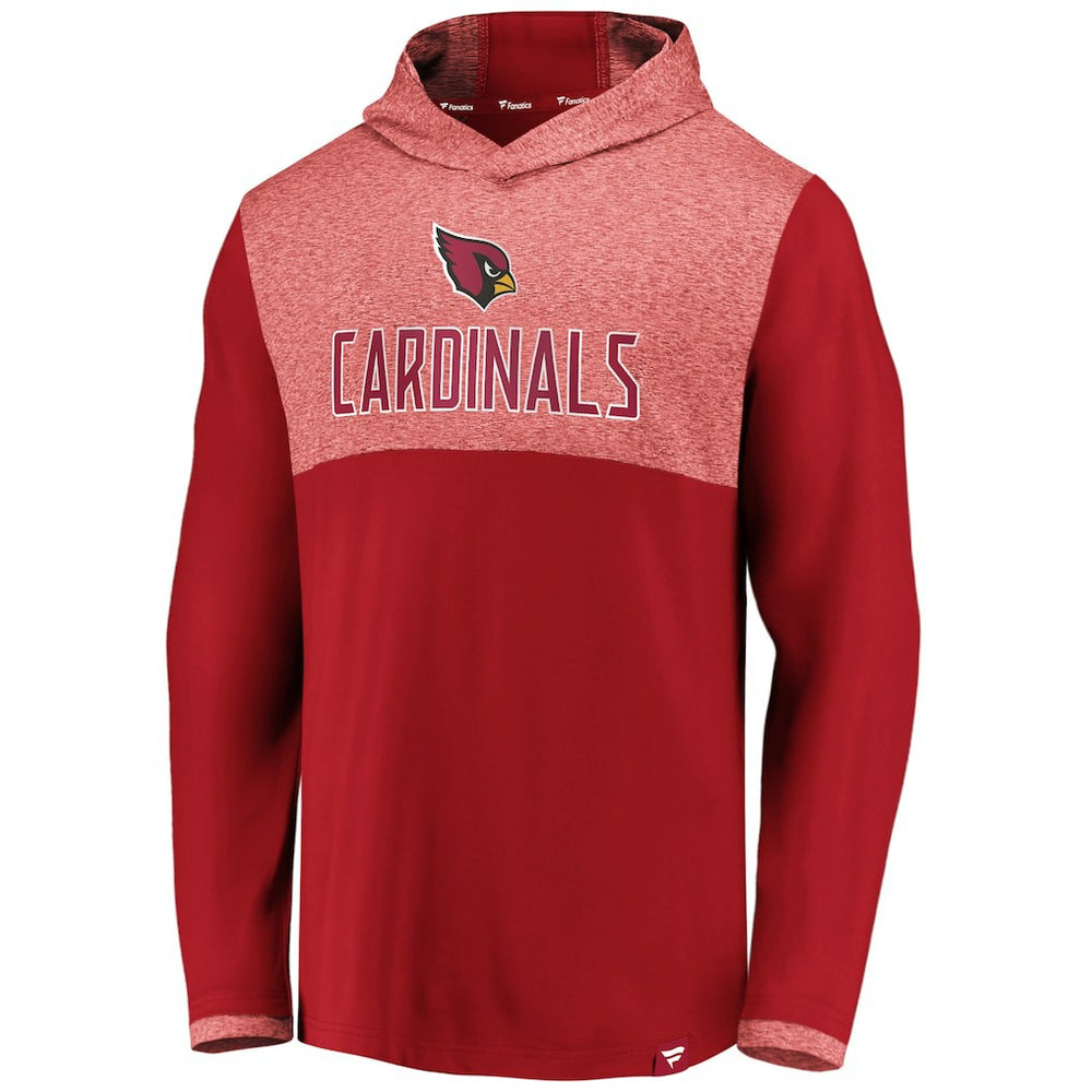 Arizona Cardinals Iconic Marbled Clutch Hoodie Long Sleeve T-Shirt Cardinal - Fanatics