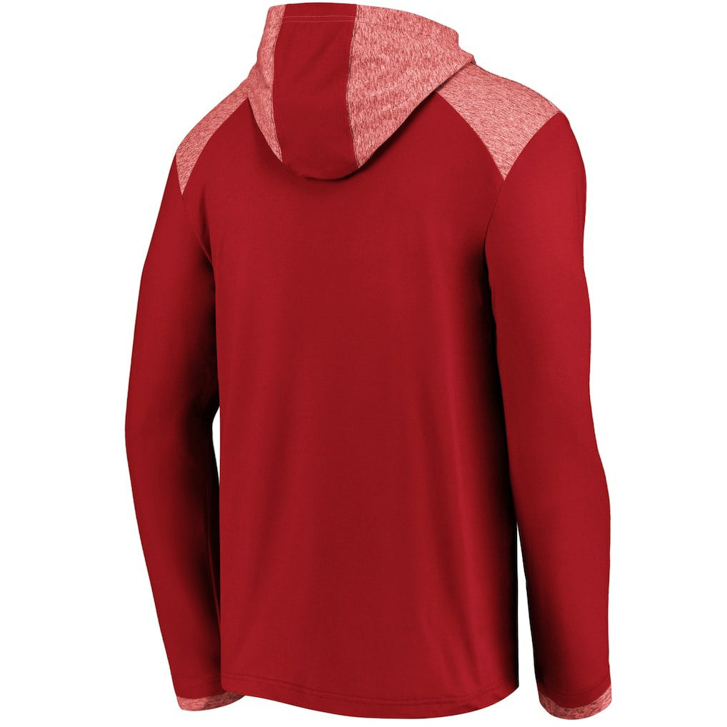 Arizona Cardinals Iconic Marbled Clutch Hoodie Long Sleeve T-Shirt Cardinal - Fanatics