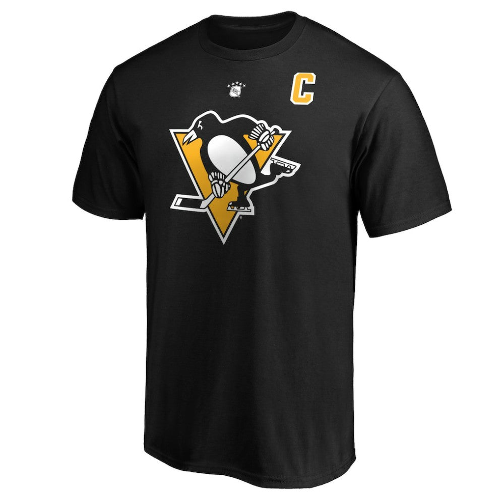 Mario Lemieux Pittsburgh Penguins Fanatics Authentic Stack Retired Player Name & Number T-Shirt Black