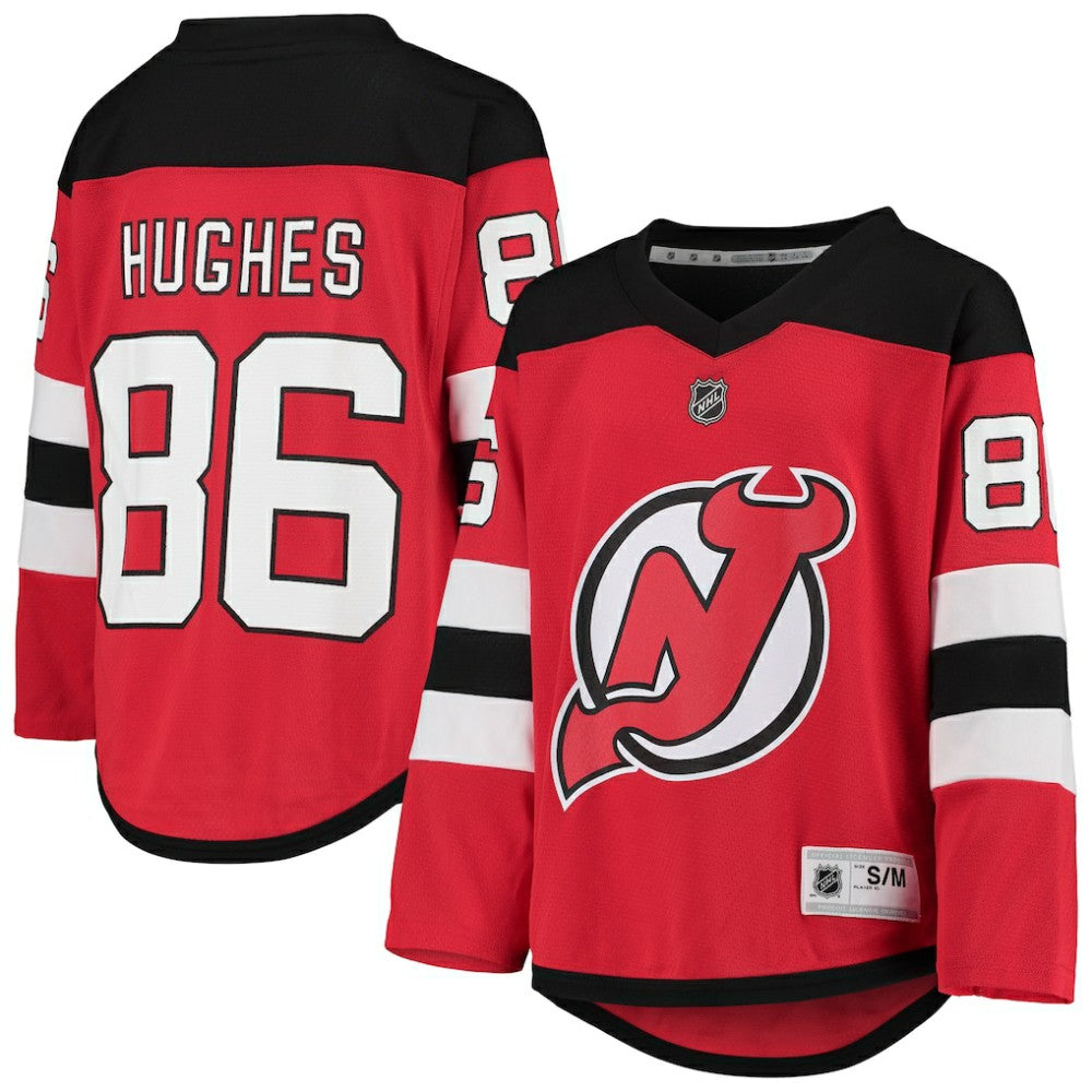Jack Hughes New Jersey Devils Youth Home Player Replica Jersey - Red | NHL Jerseys