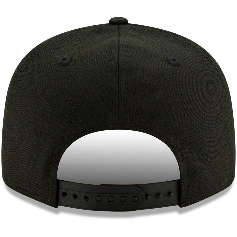 Milwaukee Brewers New Era Black on Black 9FIFTY Snapback Adjustable Hat Lifestyle