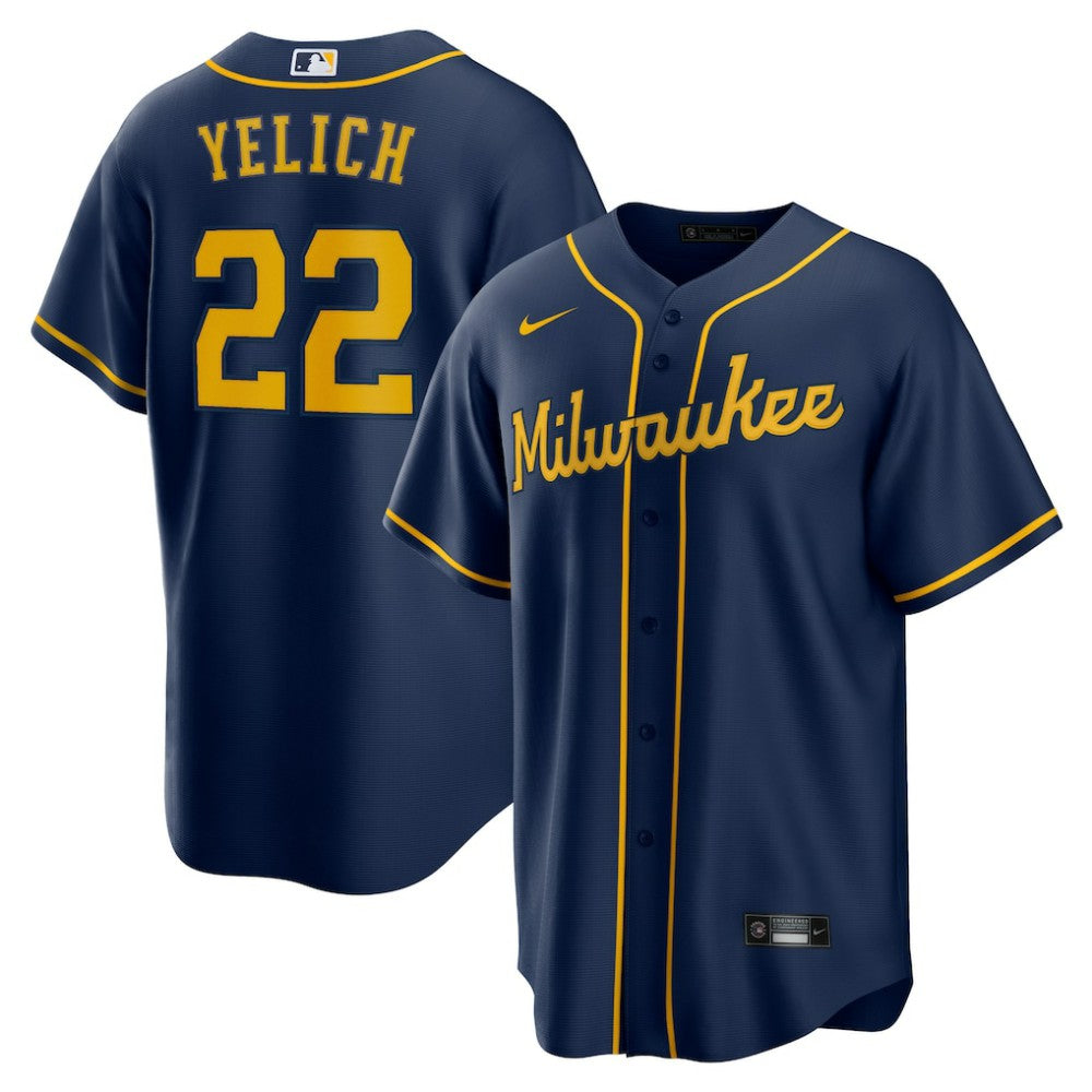 Christian Yelich Milwaukee Brewers Nike Alternate 2 Replica Jersey Online