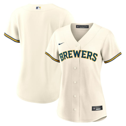 Milwaukee Brewers Nike Women's Home Replica Team Jersey - Cream | MLB Jerseys