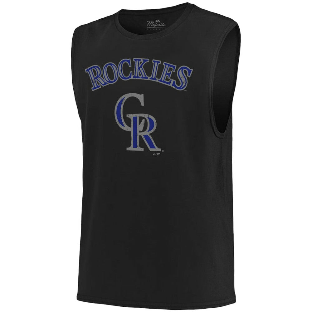 Colorado Rockies Majestic Threads Softhand Muscle Tank Top Online