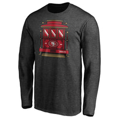 San Francisco 49ers Hometown Trolley Car Long Sleeve T-Shirt Heather Gray - NFL