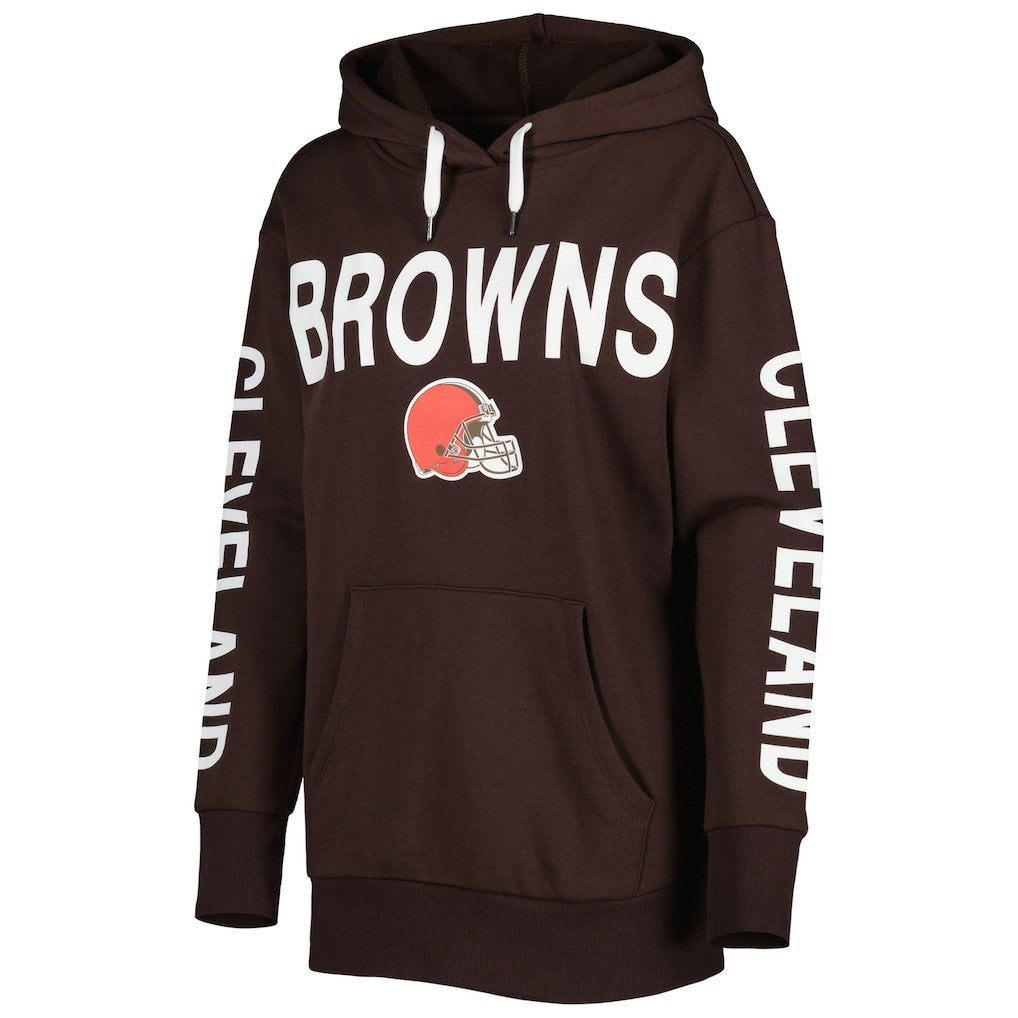 Cleveland Browns G-III 4Her by Carl Banks Women's Extra Point Pullover Hoodie Brown - NFL