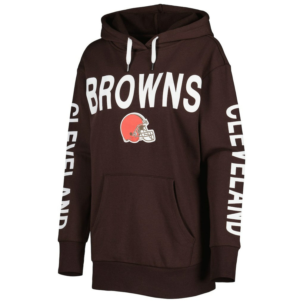 Cleveland Browns G-III 4Her by Carl Banks Women's Extra Point Pullover Hoodie Brown - NFL
