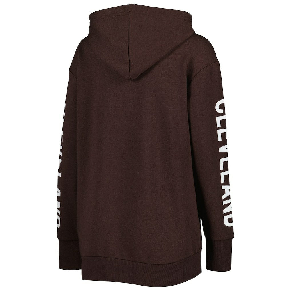 Cleveland Browns G-III 4Her by Carl Banks Women's Extra Point Pullover Hoodie Brown - NFL