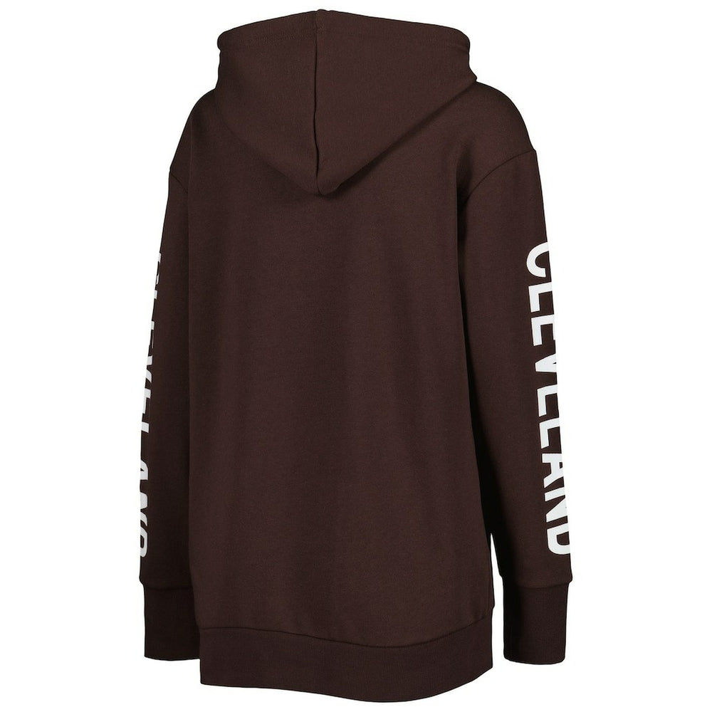Cleveland Browns G-III 4Her by Carl Banks Women's Extra Point Pullover Hoodie Brown - NFL