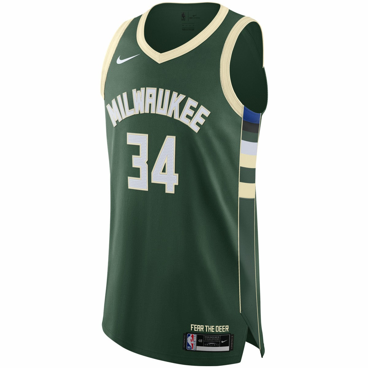 Nike - Giannis Antetokounmpo Milwaukee Bucks Authentic Jersey - Icon Edition - Hunter Green