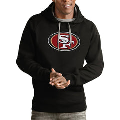 San Francisco 49ers Antigua Victory Pullover Hoodie Black - NFL