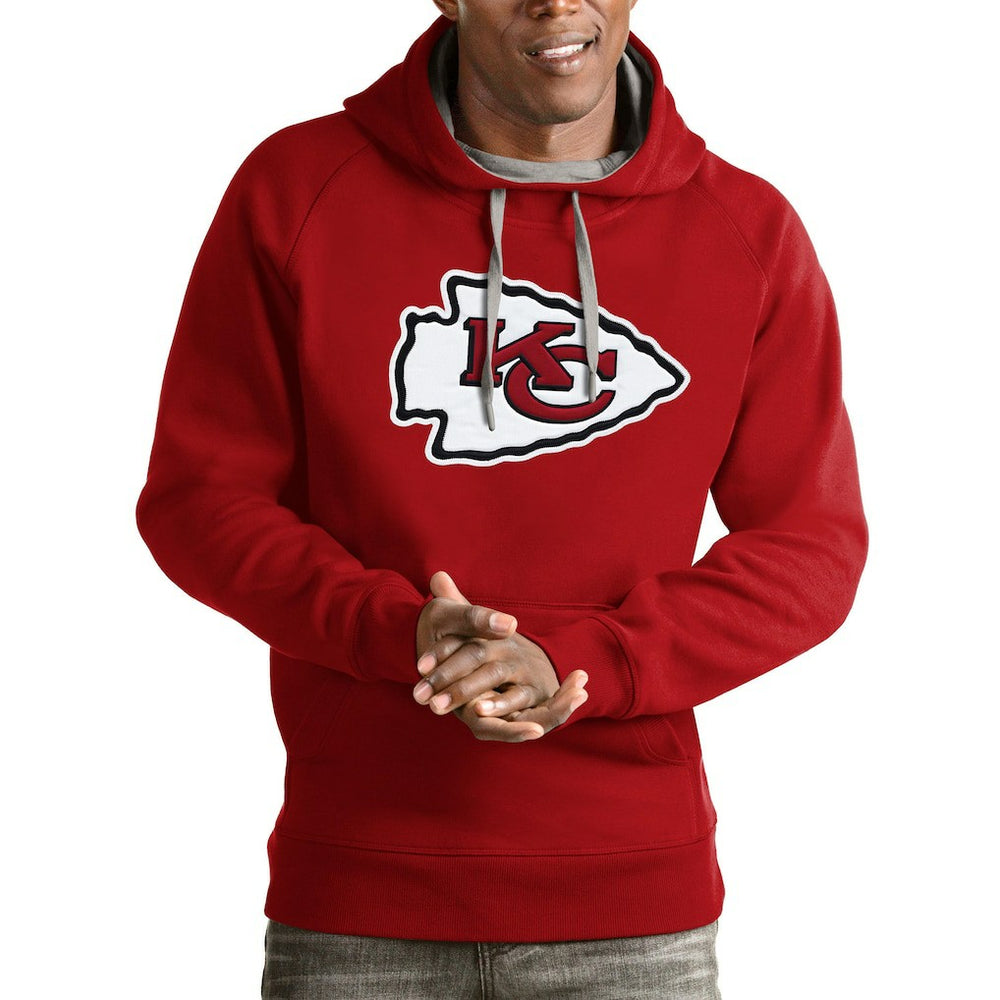 Kansas City Chiefs Antigua Team Victory Pullover Hoodie Red - NFL