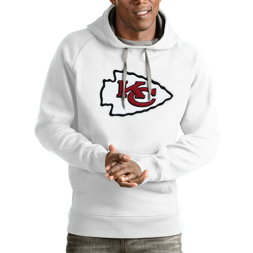 Kansas City Chiefs Antigua Victory Pullover Hoodie White - NFL