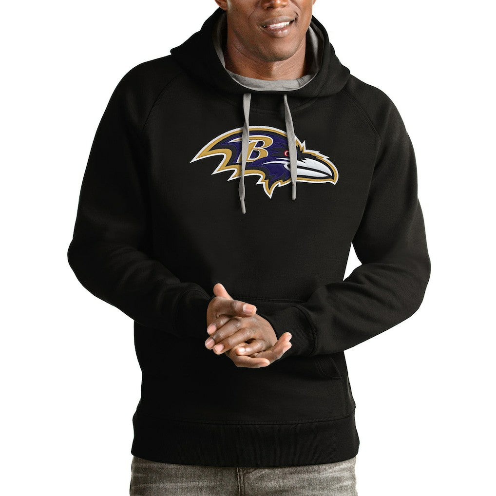 Baltimore Ravens Antigua Victory Pullover Hoodie Black - NFL