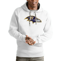 Baltimore Ravens Antigua Victory Pullover Hoodie White - NFL
