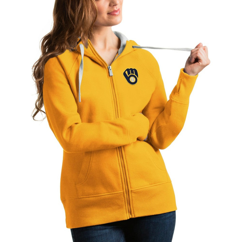 Milwaukee Brewers Antigua Women's Victory Full-Zip Hoodie discount