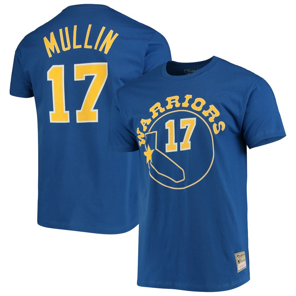 Mitchell & Ness - Chris Mullin Golden State Warriors Hardwood Classics Name & Number Team T-Shirt - Royal