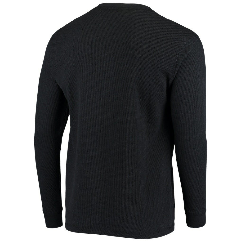 New Orleans Saints Dunbrooke Logo Maverick Thermal Henley Long Sleeve T-Shirt Black - NFL