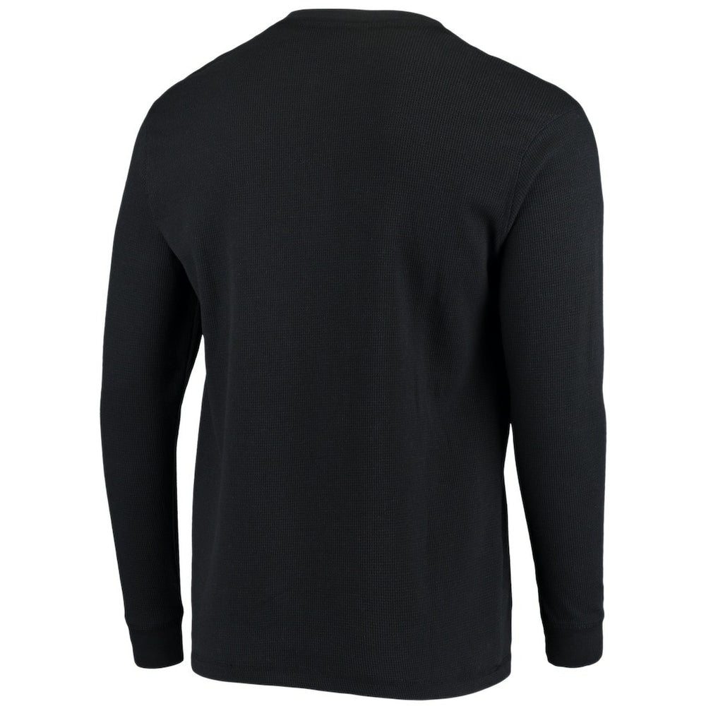 New Orleans Saints Dunbrooke Logo Maverick Thermal Henley Long Sleeve T-Shirt Black - NFL