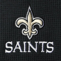New Orleans Saints Dunbrooke Logo Maverick Thermal Henley Long Sleeve T-Shirt Black - NFL