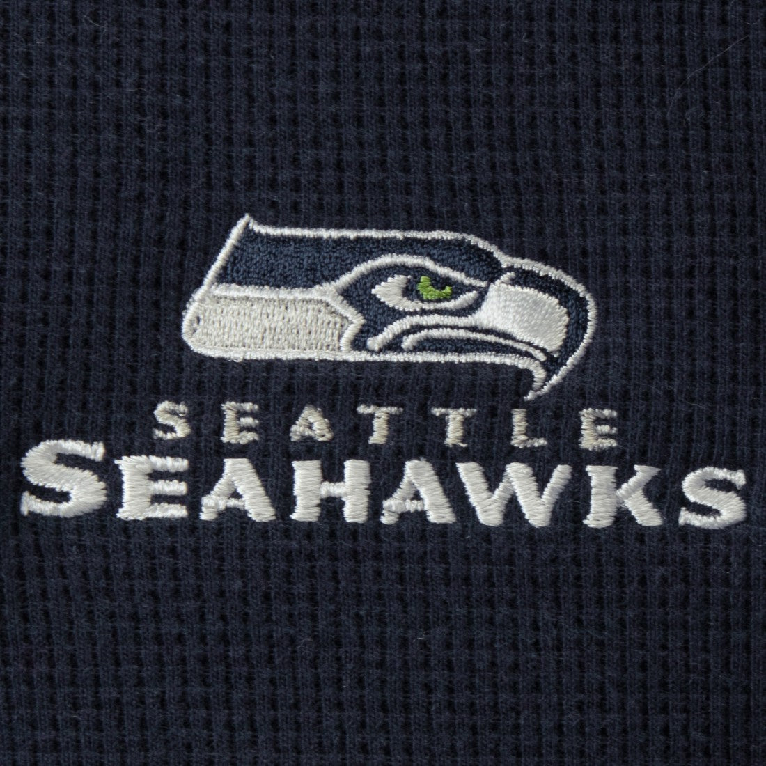 Seattle Seahawks Dunbrooke Logo Maverick Thermal Henley Long Sleeve T-Shirt Navy - NFL