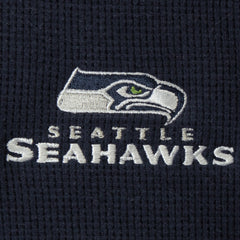 Seattle Seahawks Dunbrooke Logo Maverick Thermal Henley Long Sleeve T-Shirt Navy - NFL