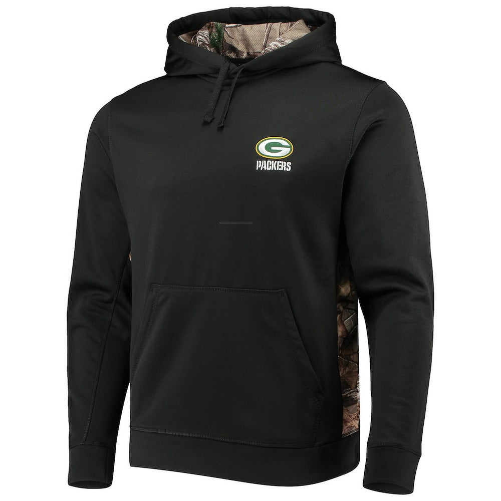 Green Bay Packers Dunbrooke Logo Ranger Pullover Hoodie Black/Realtree Camo - NFL
