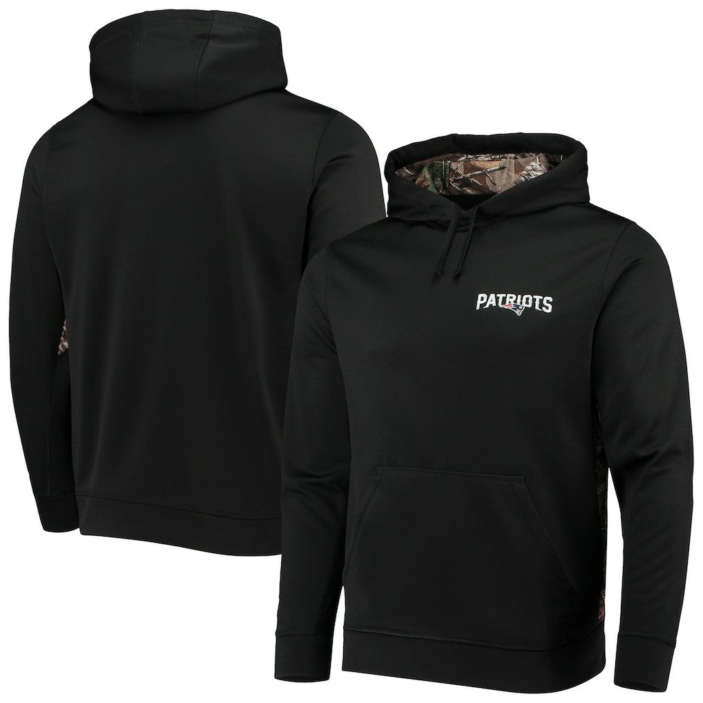 New England Patriots Dunbrooke Logo Ranger Pullover Hoodie Black/Realtree Camo - NFL