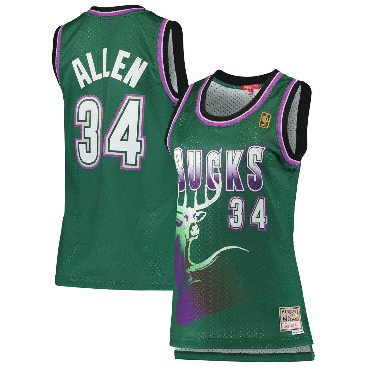 Mitchell & Ness - Ray Allen Milwaukee Bucks Women's 1996/97 Hardwood Classics Swingman Jersey - Green