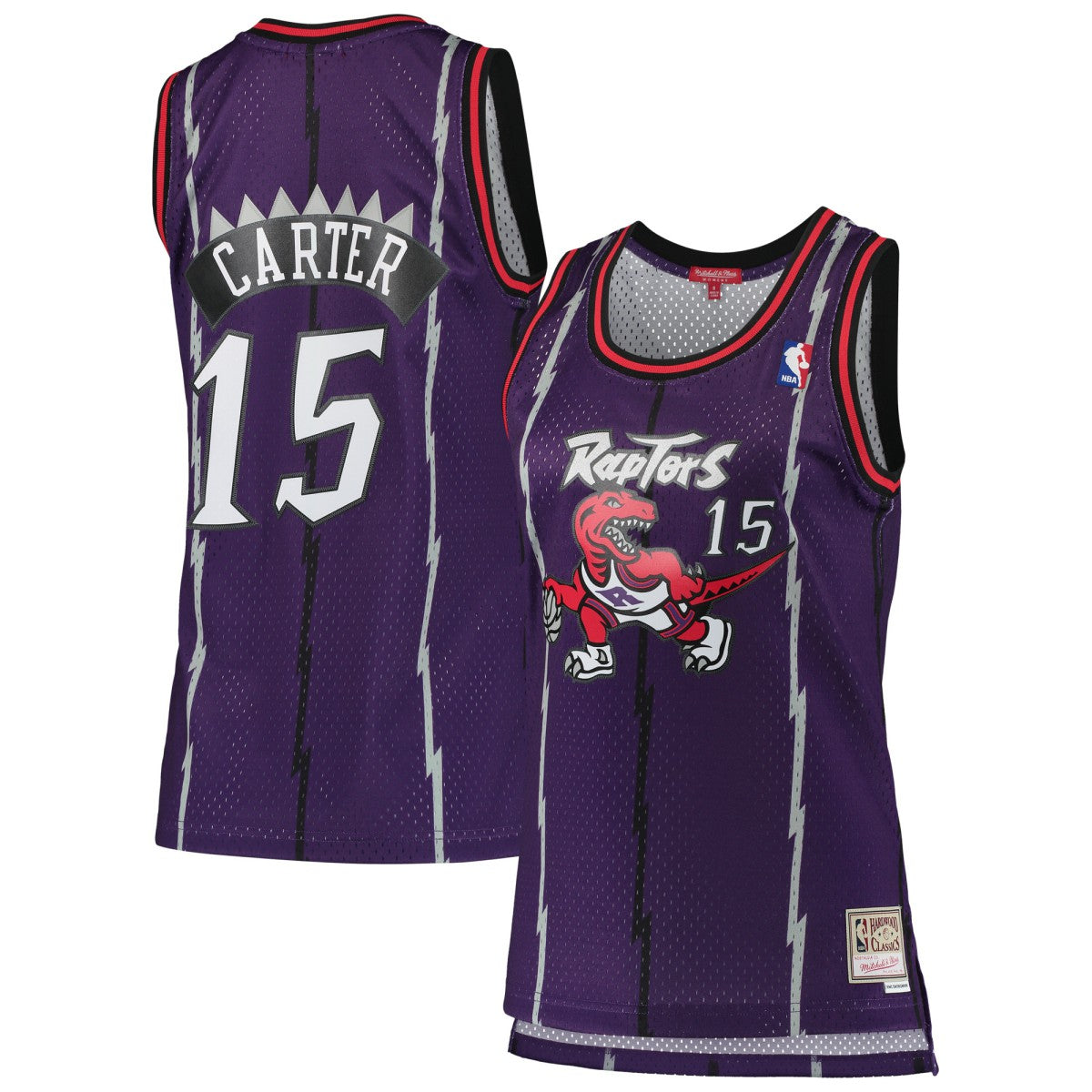 Mitchell & Ness - Vince Carter Toronto Raptors Women's 1998/99 Hardwood Classics Swingman Jersey - Purple