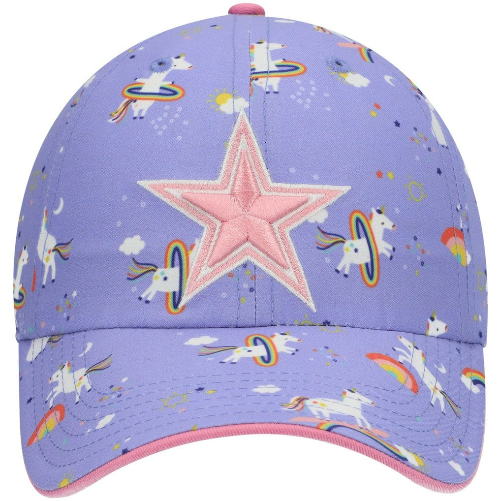 Dallas Cowboys '47 Girls Preschool Unicorn Clean Up Adjustable Hat Purple - 47 brand