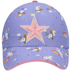 Dallas Cowboys '47 Girls Preschool Unicorn Clean Up Adjustable Hat Purple - 47 brand