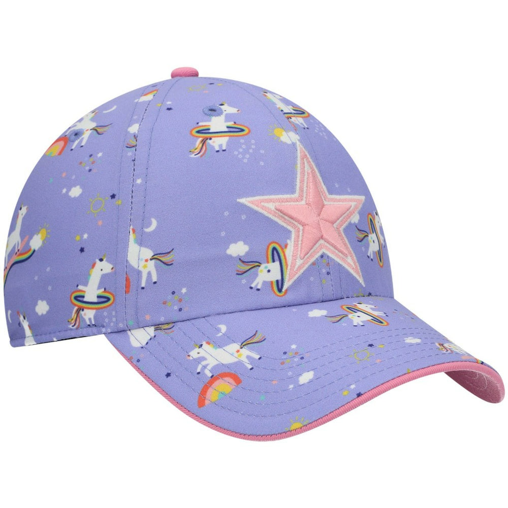 Dallas Cowboys '47 Girls Preschool Unicorn Clean Up Adjustable Hat Purple - 47 brand