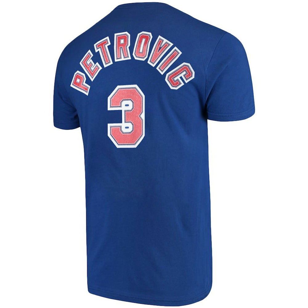 Mitchell & Ness - Drazen Petrovic Brooklyn Nets Hardwood Classics Name & Number Player T-Shirt - Royal