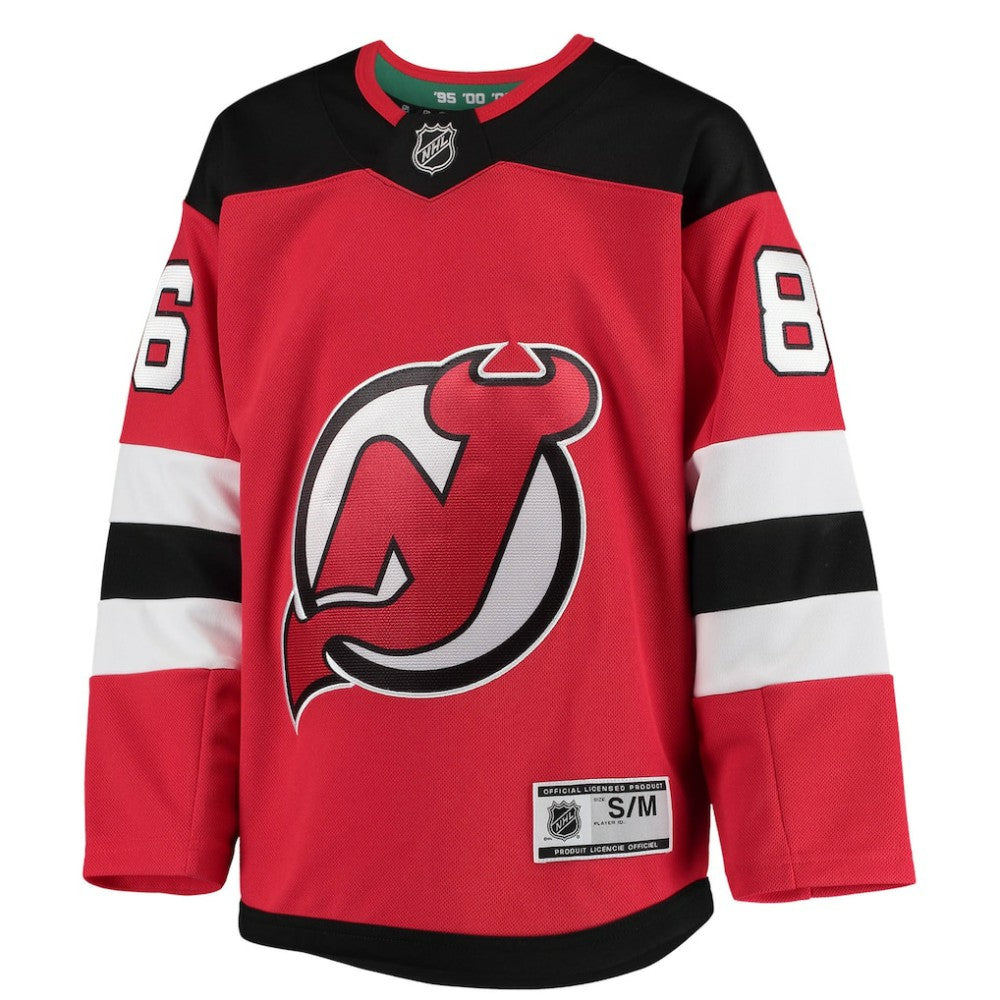Jack Hughes New Jersey Devils Youth Home Premier Player Jersey - Red | NHL Jerseys