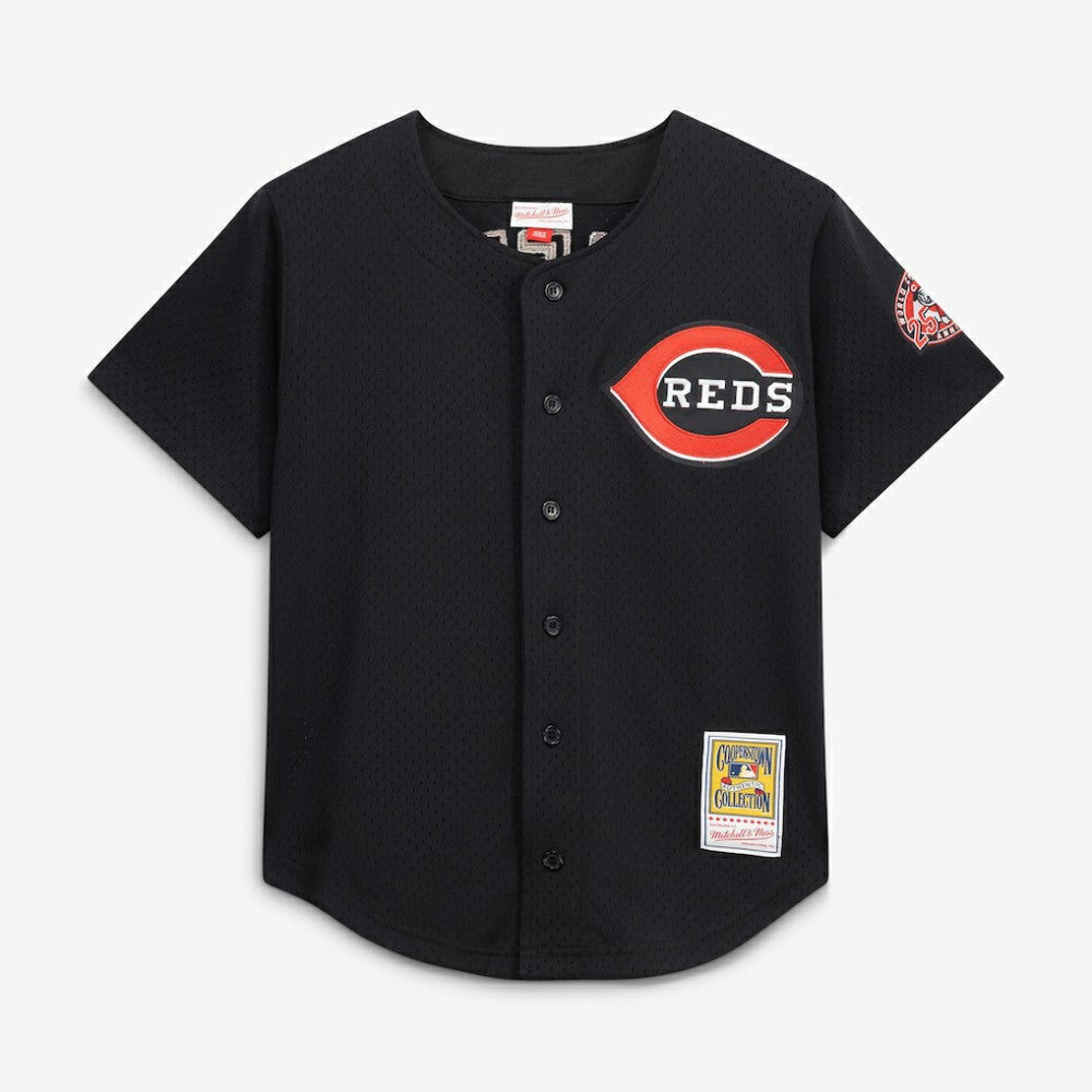 Ken Griffey Jr. Cincinnati Reds Mitchell & Ness Cooperstown Collection Mesh Batting Practice Button-Up Jersey discount