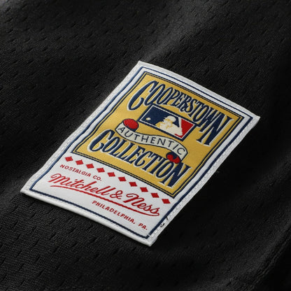 Barry Larkin Cincinnati Reds Mitchell & Ness Cooperstown Collection Mesh Batting Practice Button-Up Jersey - Black | MLB Jerseys