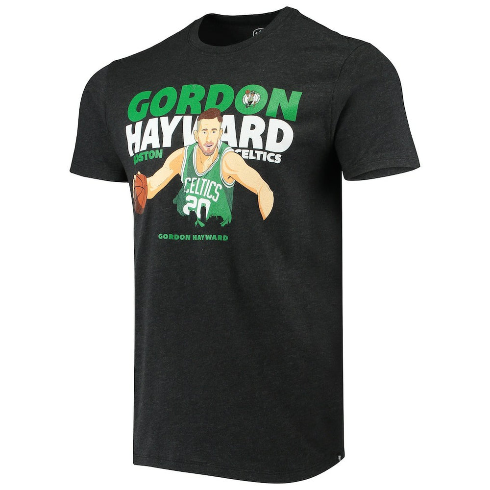 47 brand - Gordon Hayward Boston Celtics '47 Player Graphic T-Shirt - Heathered Black