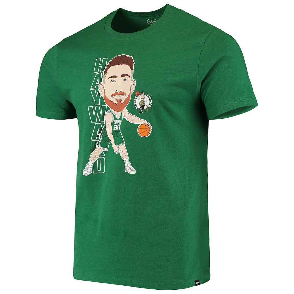 47 brand - Gordon Hayward Boston Celtics '47 Bobblehead T-Shirt - Heathered Kelly Green