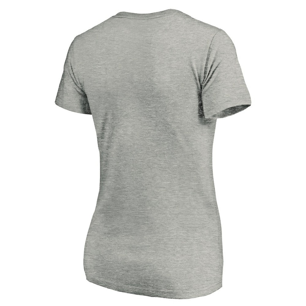 San Jose Sharks - Women's Graffiti Shark V-Neck T-Shirt Heather Gray