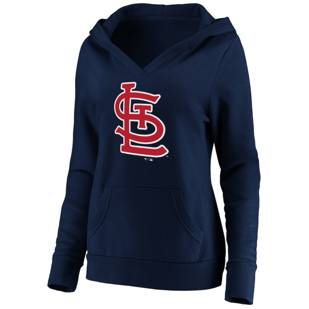 St. Louis Cardinals Fanatics Women's Official Logo Crossover V-Neck Pullover Hoodie Sale