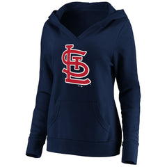 St. Louis Cardinals Fanatics Women's Official Logo Crossover V-Neck Pullover Hoodie Sale