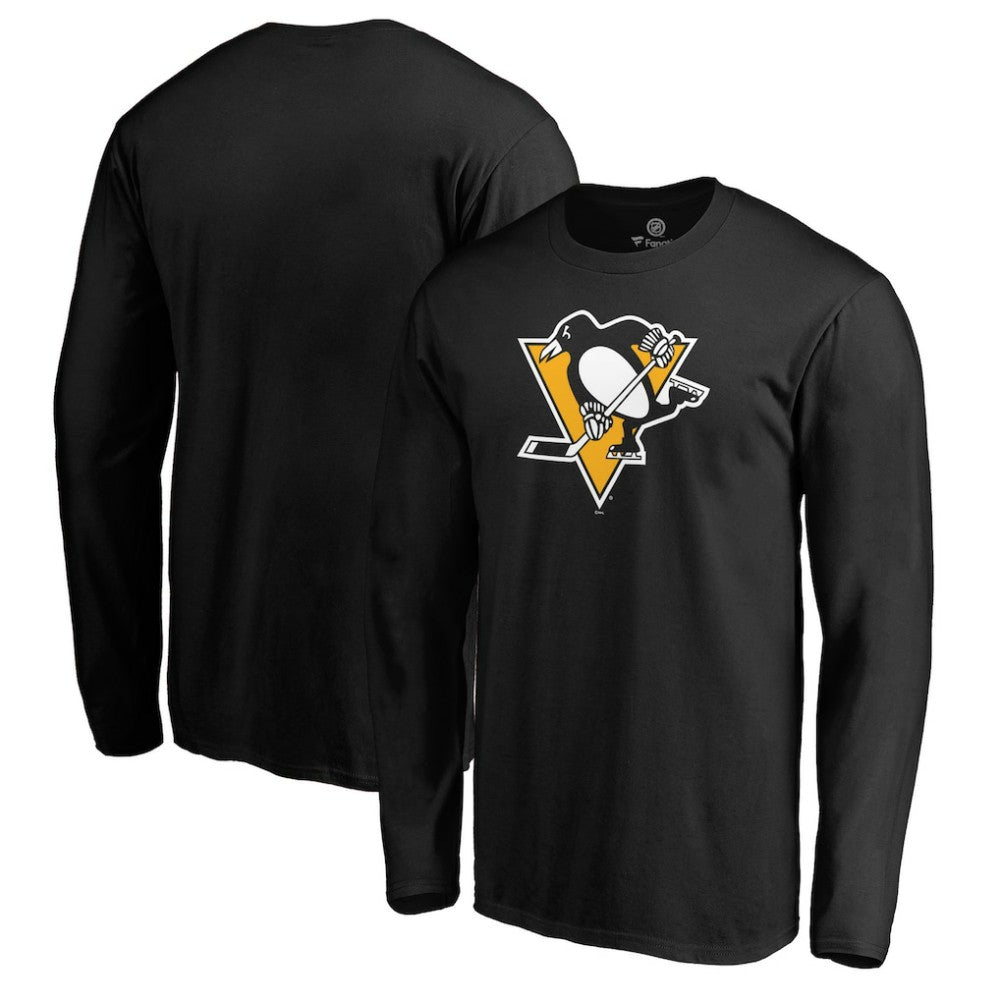 Pittsburgh Penguins Fanatics Primary Team Logo Long Sleeve T-Shirt Black