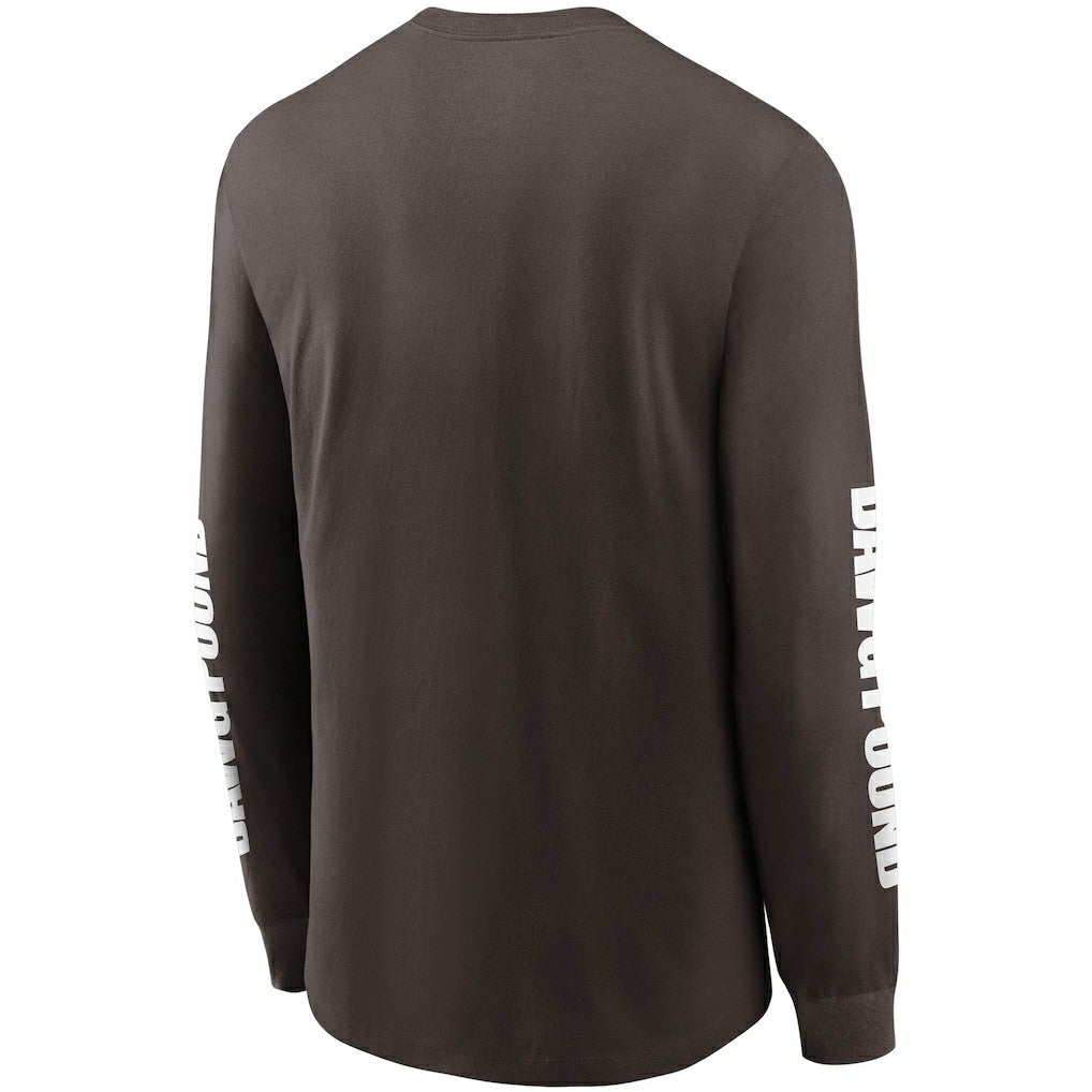 Cleveland Browns Split Local Long Sleeve T-Shirt Brown - Nike