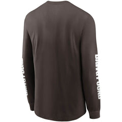 Cleveland Browns Split Local Long Sleeve T-Shirt Brown - Nike