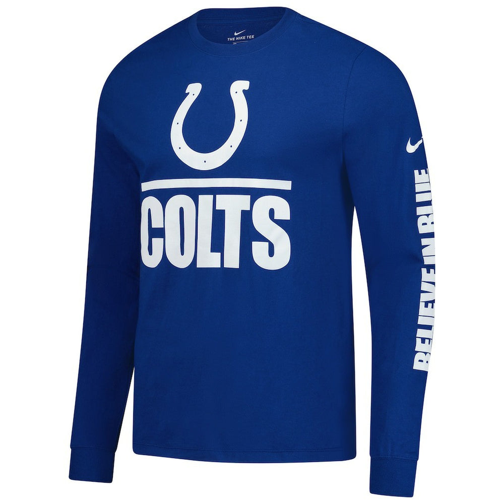 Indianapolis Colts Split Local Long Sleeve T-Shirt Royal - Nike