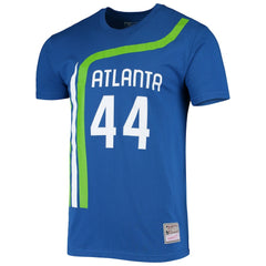 Mitchell & Ness - Pete Maravich Atlanta Hawks Hardwood Classics Stitch Name & Number T-Shirt - Blue